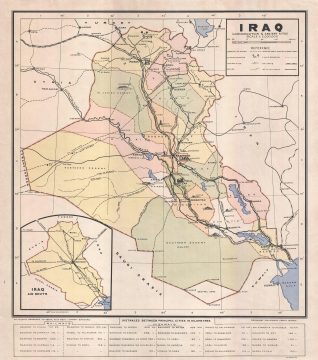 1940 Urwand Map of Iraq