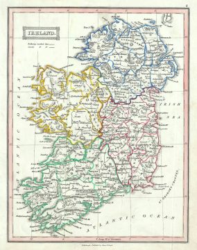 1845 Ewing Map of Ireland