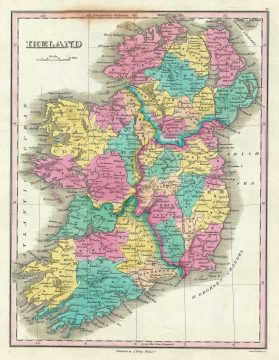 1828 Finley Map of Ireland