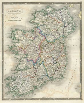 1835 Hall Map of Ireland