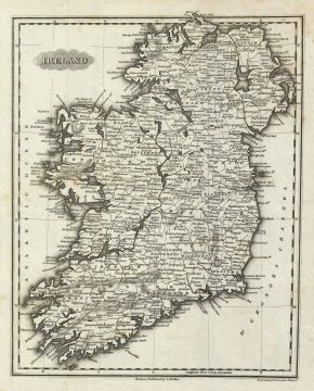 1828 Malte-Brun Map of Ireland