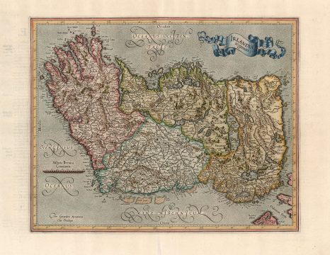 1595 Mercator/ Hondius Map of Ireland