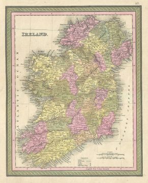 1849 Mitchell Map of Ireland