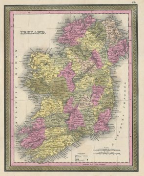 1854 Mitchell Map of Ireland