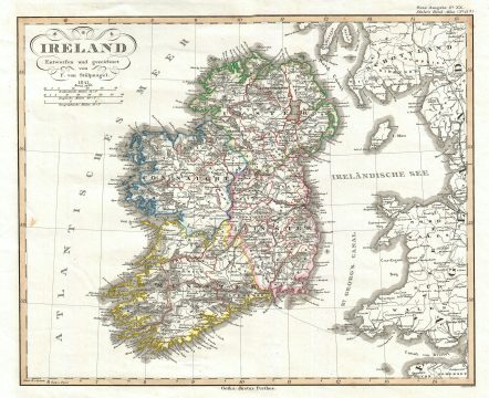 1841 Perthes Map of Ireland