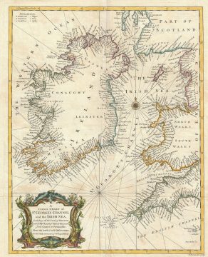 1747 Seale Map of Ireland and St. Georges Channel