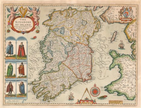 1676 John Speed Map of Ireland