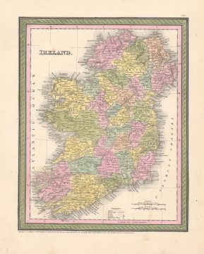 1850 Mitchell Map of Ireland