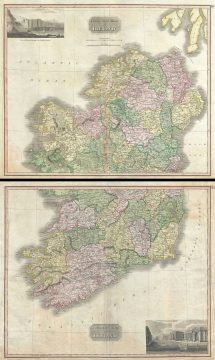 1817 Thomson Map of Ireland (set of 2 maps)