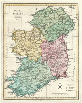 1793 Wilkinson Map of Ireland