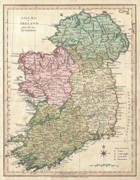 1794 Wilkinson Map of Ireland