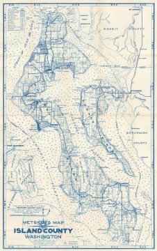 1951 Metsker Map of Island County, Washington
