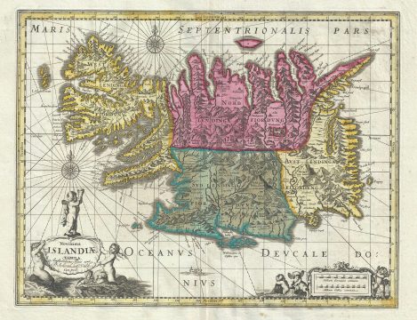 1680 Schenk and Valk Map of Iceland