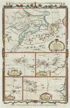 1783 Millar Map or Chart of Islands in the Atlantic and Pacific Oceans