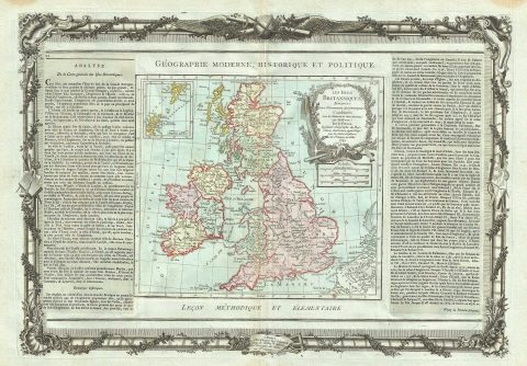 1786 Desnos Map of the British Isles (England, Scotland, Ireland)
