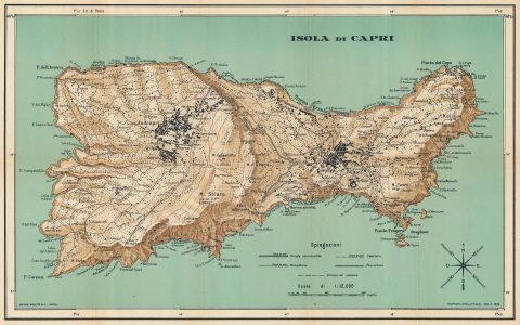 1930 Editori Richter Tourist Map of Capri