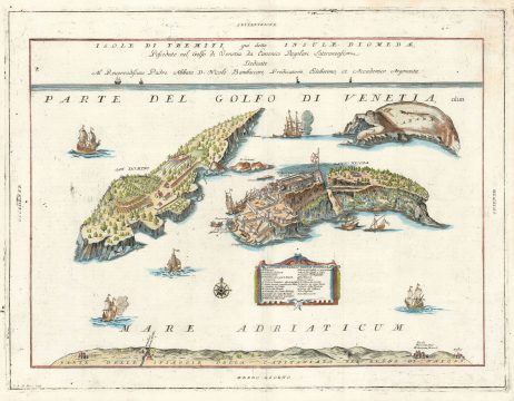 1697 Coronelli Map of the Islands of Tremiti