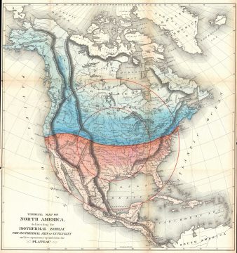 1873 Gilpin Thermal Map of North America