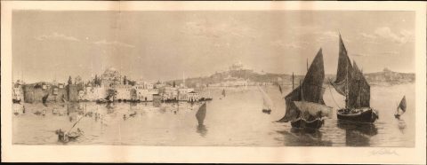 1901 Tyroler View of Istanbul from across the Bosporus