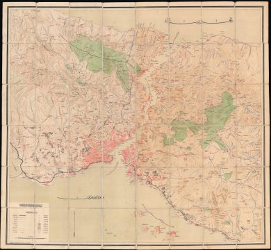 1911 Folding Map of Istanbul and the Bosporus Straits