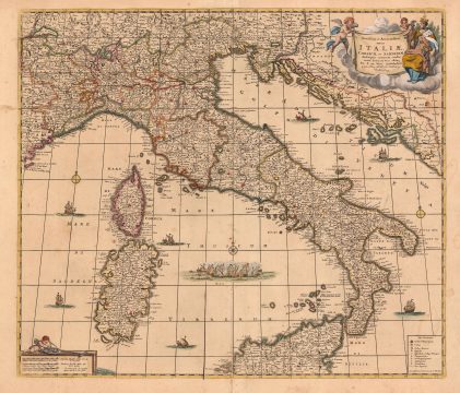 1721 De Wit / Covens and Mortier Map of Italy