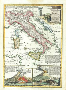 1747 Bowen Map of Italy