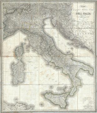 1826 Stucchi Postal Map of Italy