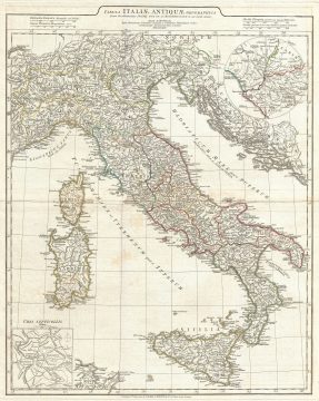 1764 Anville Map of Italy in Roman Times