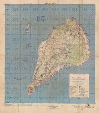 1944 U.S. Navy Map of Iwo Jima