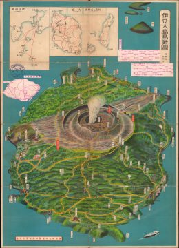 1935 Nakayama Pictorial View of Izu Oshima, Japan