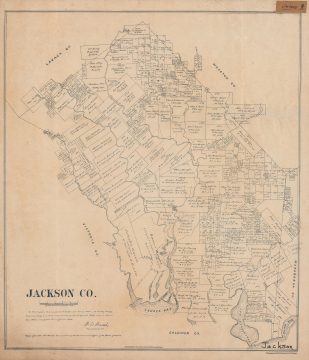 1880 Texas General Land Office Map of Jackson County