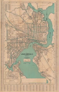 1930 Dolph and Stewart Map of Jacksonville, Florida