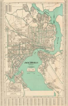 1930 Dolph and Stewart Map of Jacksonville, Florida