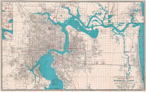 1960 Prine City Plan or Map of Jacksonville, Florida