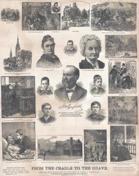 1881 Sheehy Broadside Illustrating President James Garfield's Life