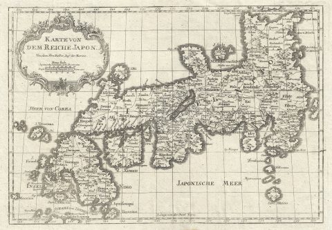 1752 Bellin Map of the Empire of Japan