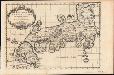 1753 Bellin Map of the Empire of Japan