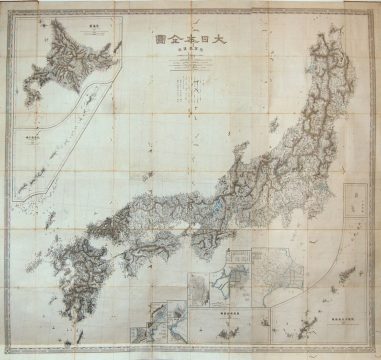 1878 Meiji 11 Ino Tadataka Japanese Military Map of Japan