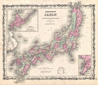1862 Johnson Map of Japan
