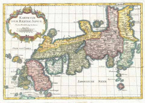 1752 Bellin Map of the Empire of Japan