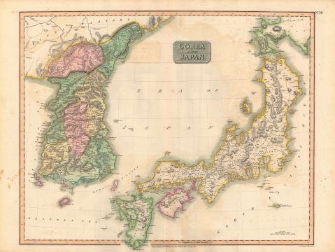 1815 Thomson Map of Korea and Japan