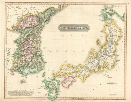 1821 Thomson Map of Japan and Korea