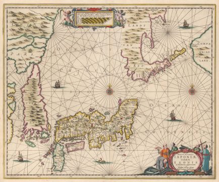 1644 Jansson Map of Japan and Insular Korea