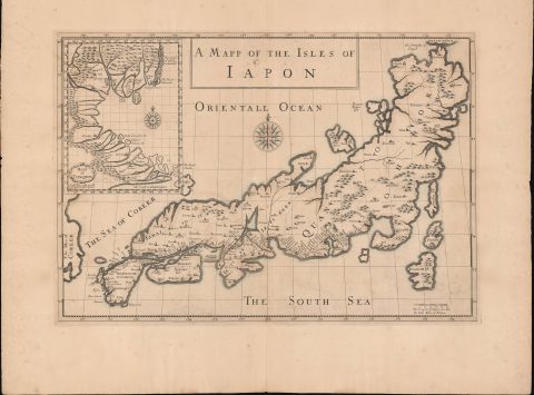 1684 Tavernier Map of Japan and Vietnam