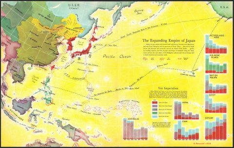 1936 Petruccelli and Harrison Map of Asia and the Japanese Empire