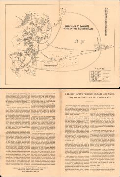 1933 Chinese Salvation Bureau Map of 'Japan's Plan' predicting WWII