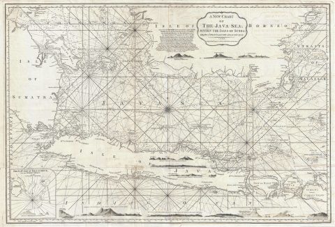 1799 Laurie and Whittle Map of the Java Sea: Java, Sumatra, Bali, Borneo