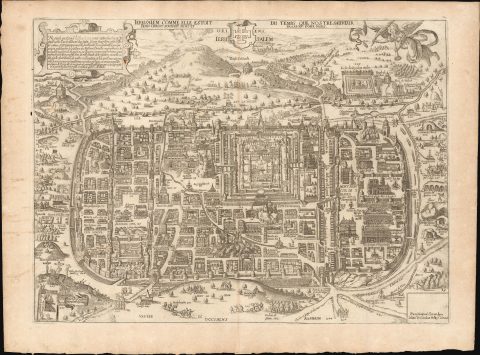 1670 Gerard Jollain separately-issued plan of Biblical Jerusalem