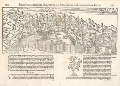 1559 Munster View/ Map of Jerusalem