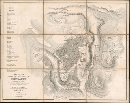 1858 Tobler City Plan or Map of Jerusalem and Environs